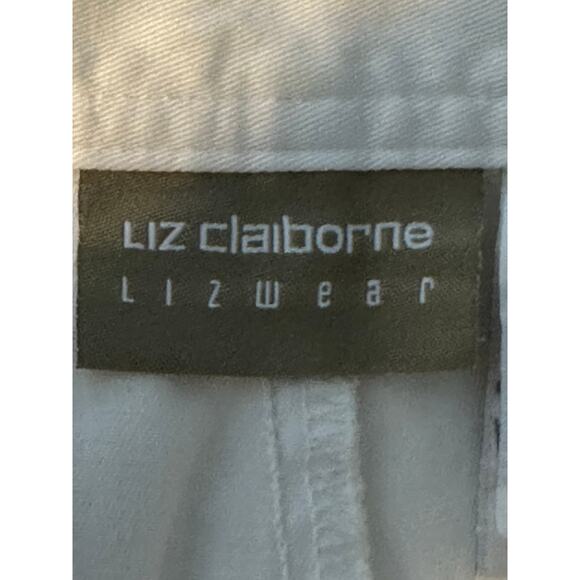 Liz Claiborne white pleated high waist shorts size 12 - Picture 3 of 8